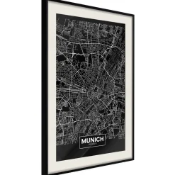 Poster 'City Map: Munich (Dark)'