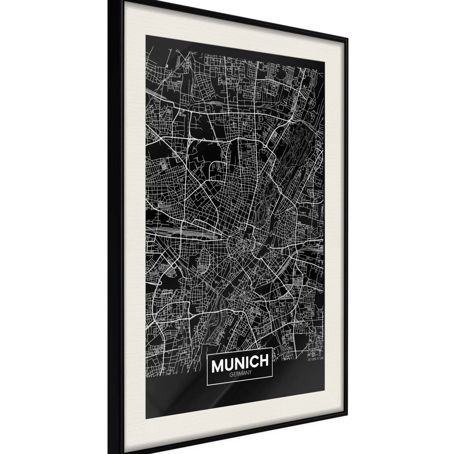 Poster 'City Map: Munich (Dark)'