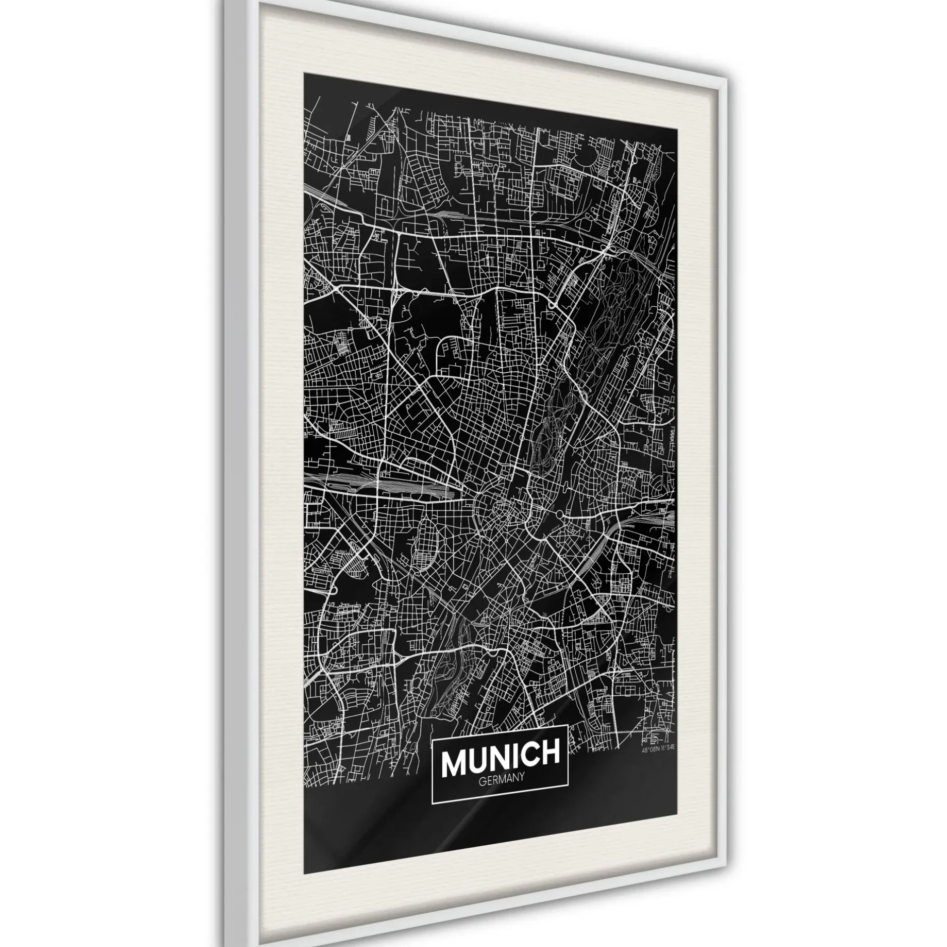 Poster 'City Map: Munich (Dark)'