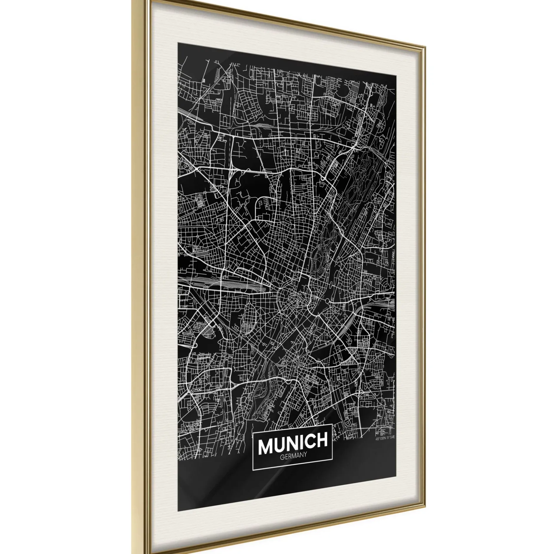 Poster 'City Map: Munich (Dark)'
