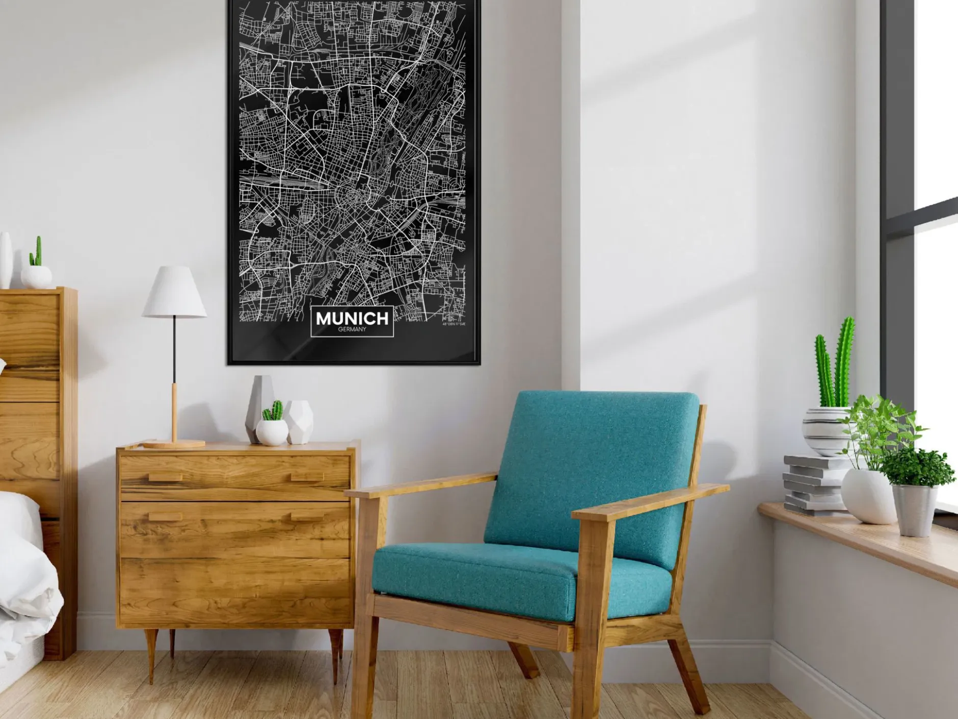 Poster 'City Map: Munich (Dark)'