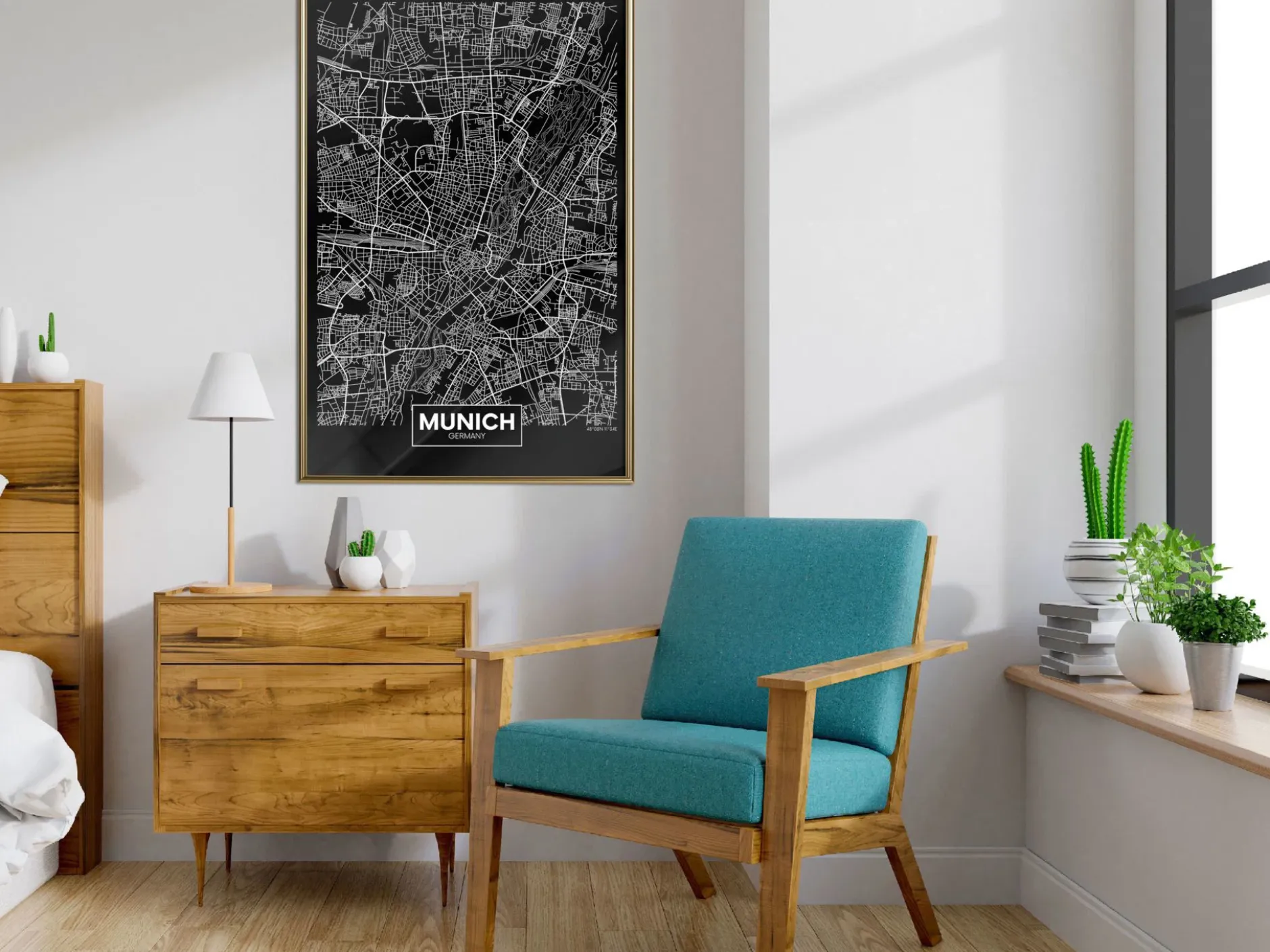 Poster 'City Map: Munich (Dark)'