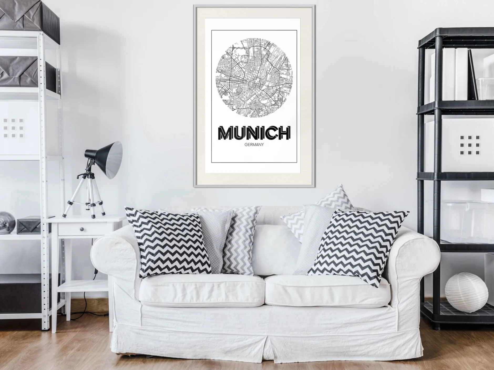 Poster 'City Map: Munich (Round)'