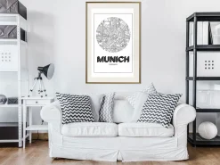 Poster 'City Map: Munich (Round)'