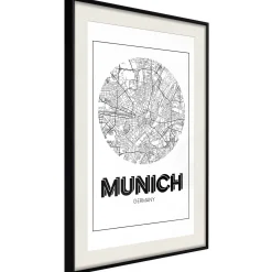Poster 'City Map: Munich (Round)'