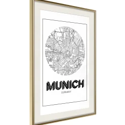 Poster 'City Map: Munich (Round)'