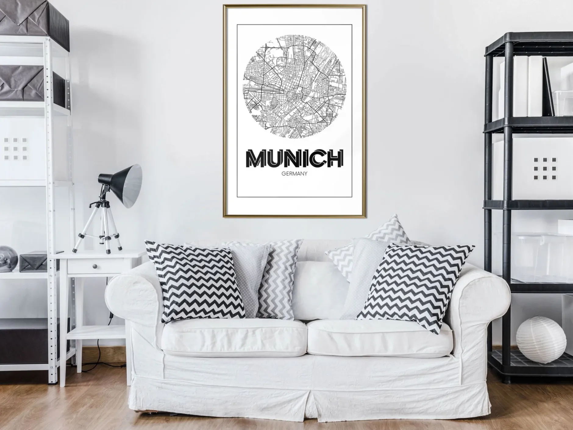 Poster 'City Map: Munich (Round)'