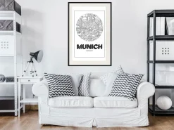 Poster 'City Map: Munich (Round)'
