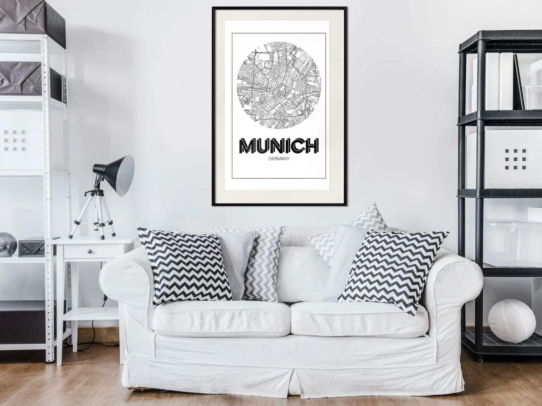 Poster 'City Map: Munich (Round)'