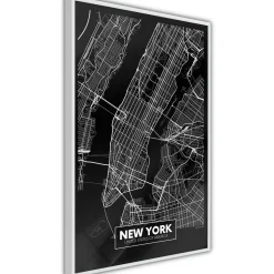 Poster 'City Map: New York (Dark)'