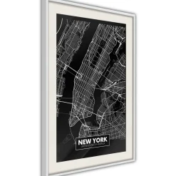 Poster 'City Map: New York (Dark)'