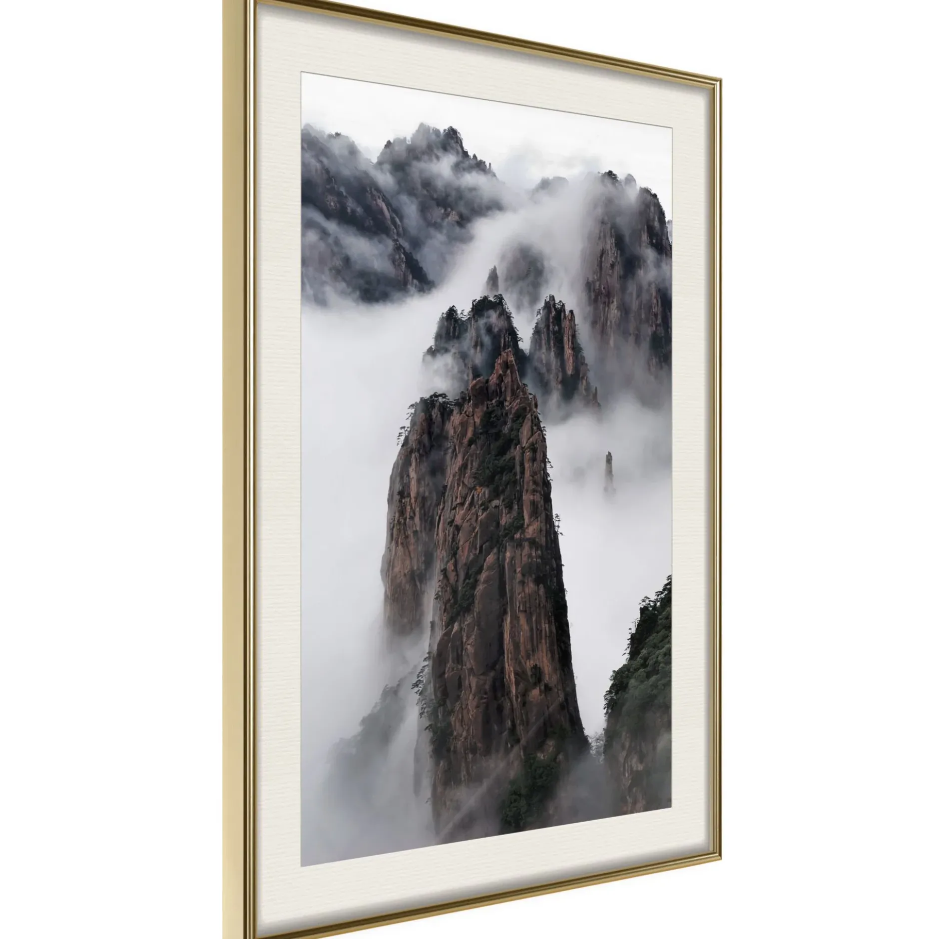 Poster 'Clouds Pierced by Mountain Peaks'