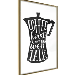 Poster 'Coffee First'