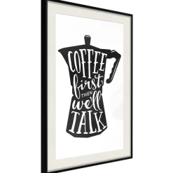 Poster 'Coffee First'
