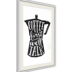 Poster 'Coffee First'
