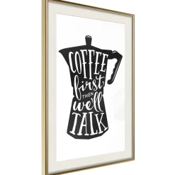 Poster 'Coffee First'