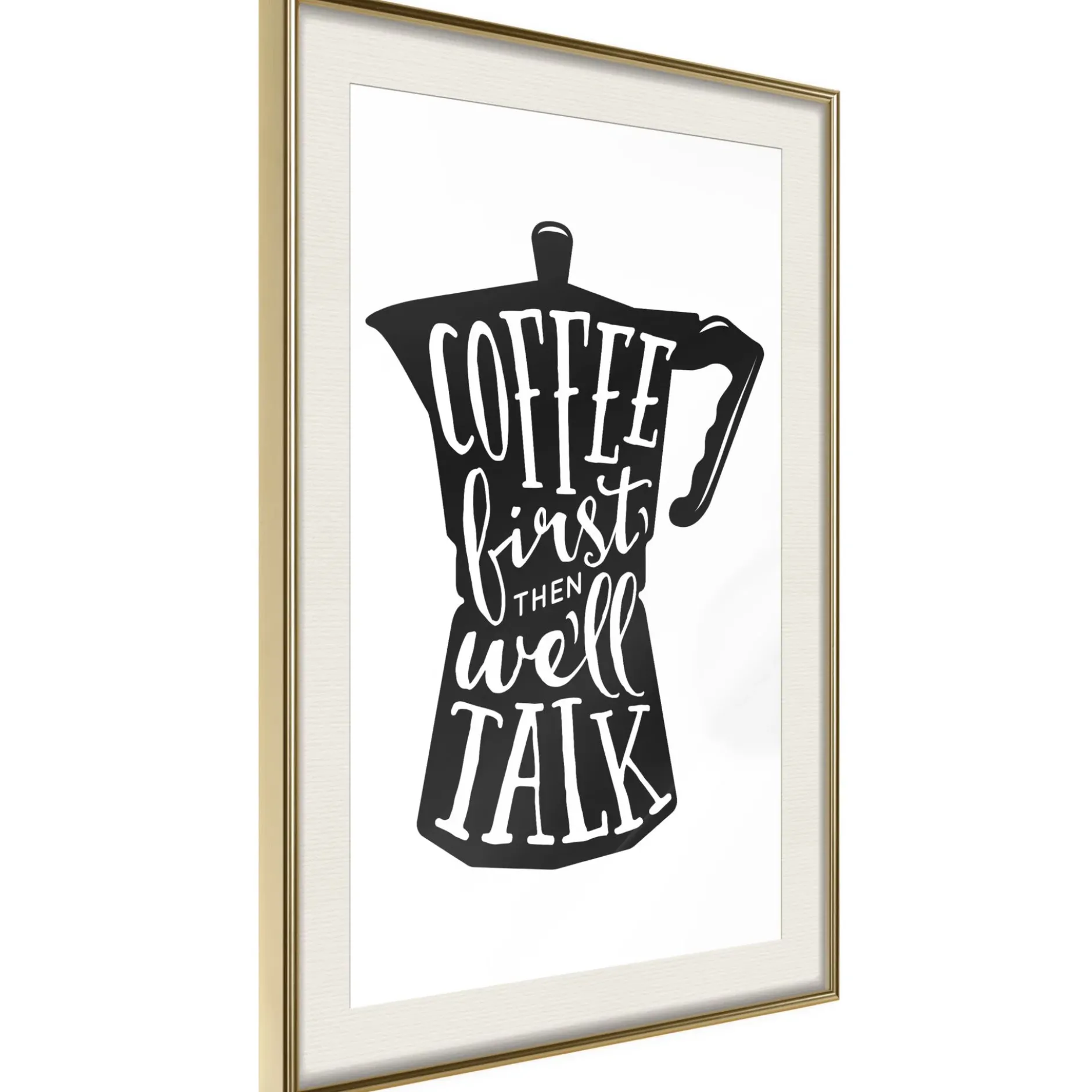 Poster 'Coffee First'