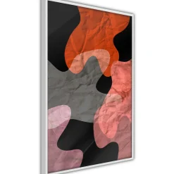 Poster 'Colourful Camouflage (Orange)'