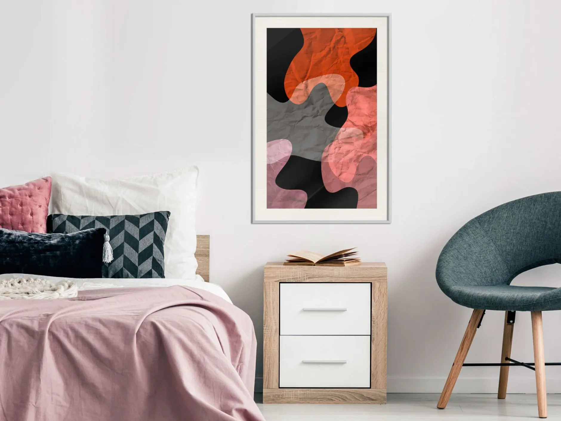 Poster 'Colourful Camouflage (Orange)'
