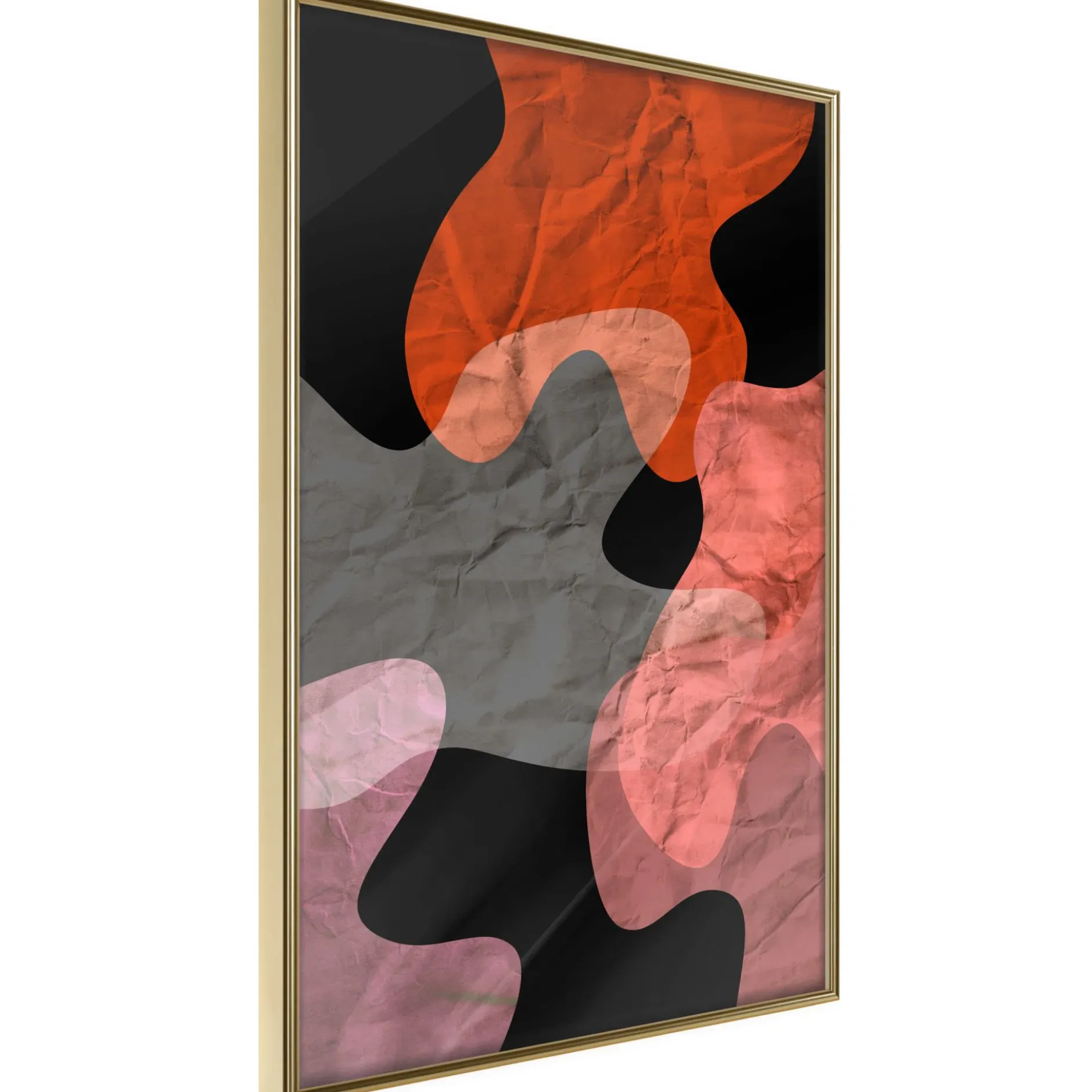 Poster 'Colourful Camouflage (Orange)'