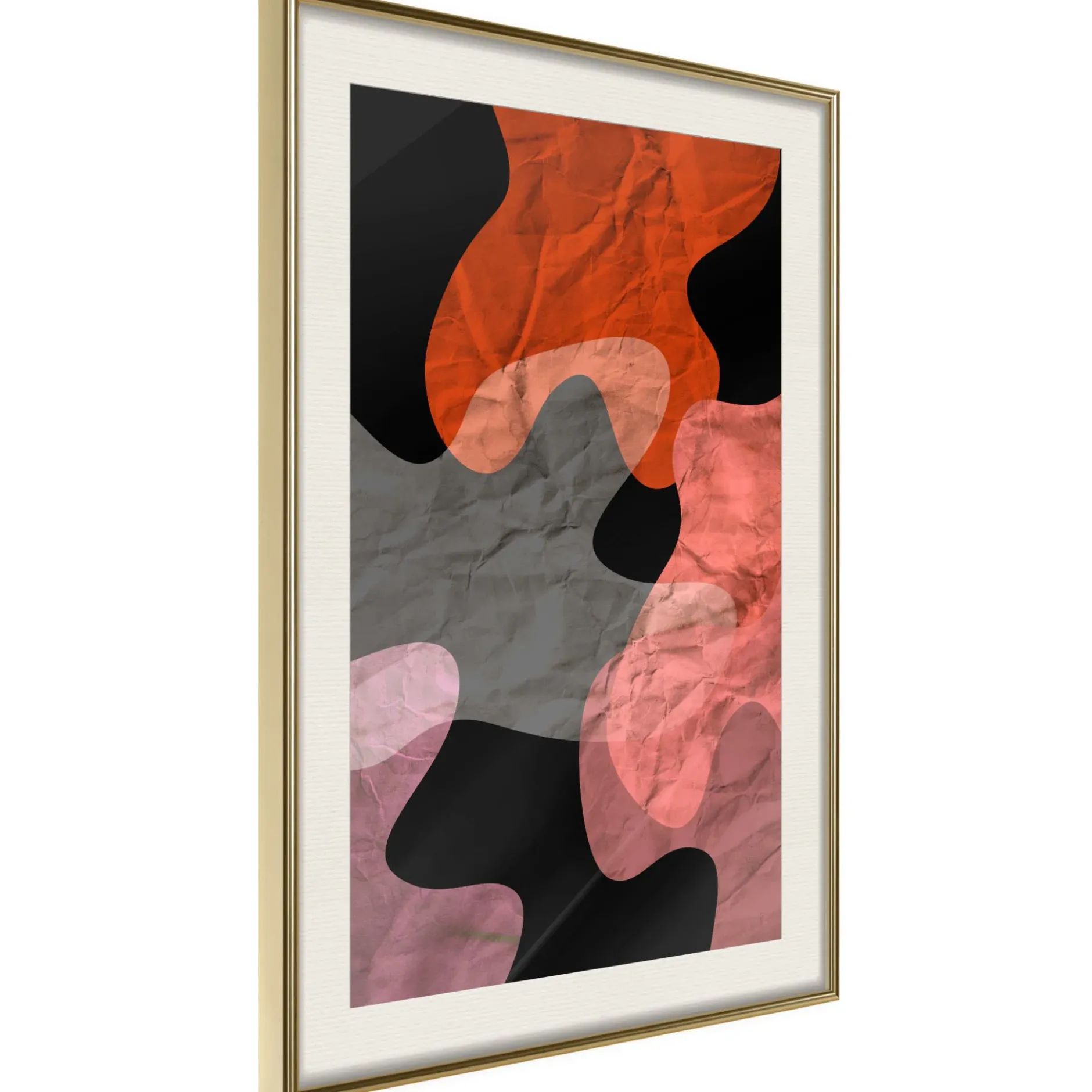 Poster 'Colourful Camouflage (Orange)'