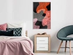 Poster 'Colourful Camouflage (Orange)'