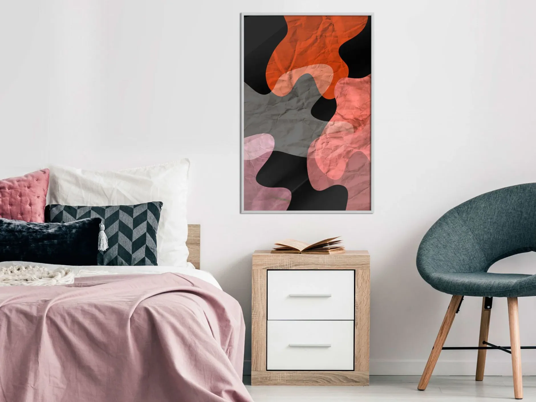 Poster 'Colourful Camouflage (Orange)'