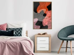 Poster 'Colourful Camouflage (Orange)'