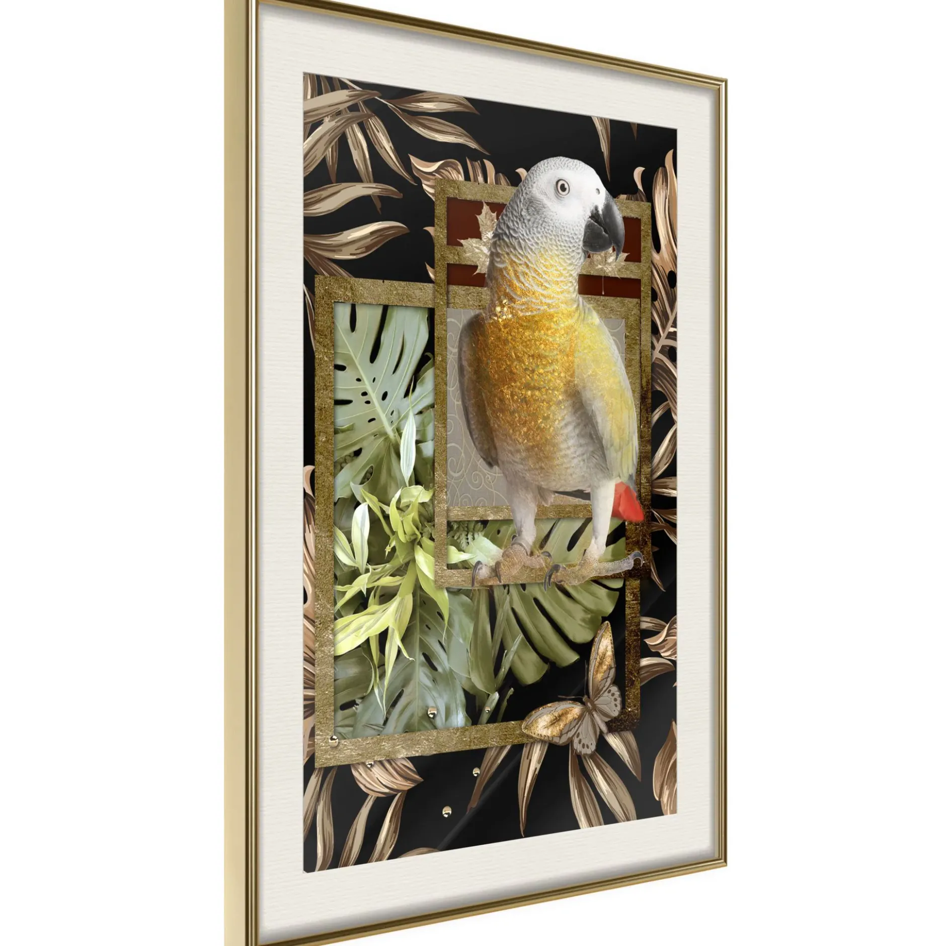 Poster 'Composition with Gold Parrot'