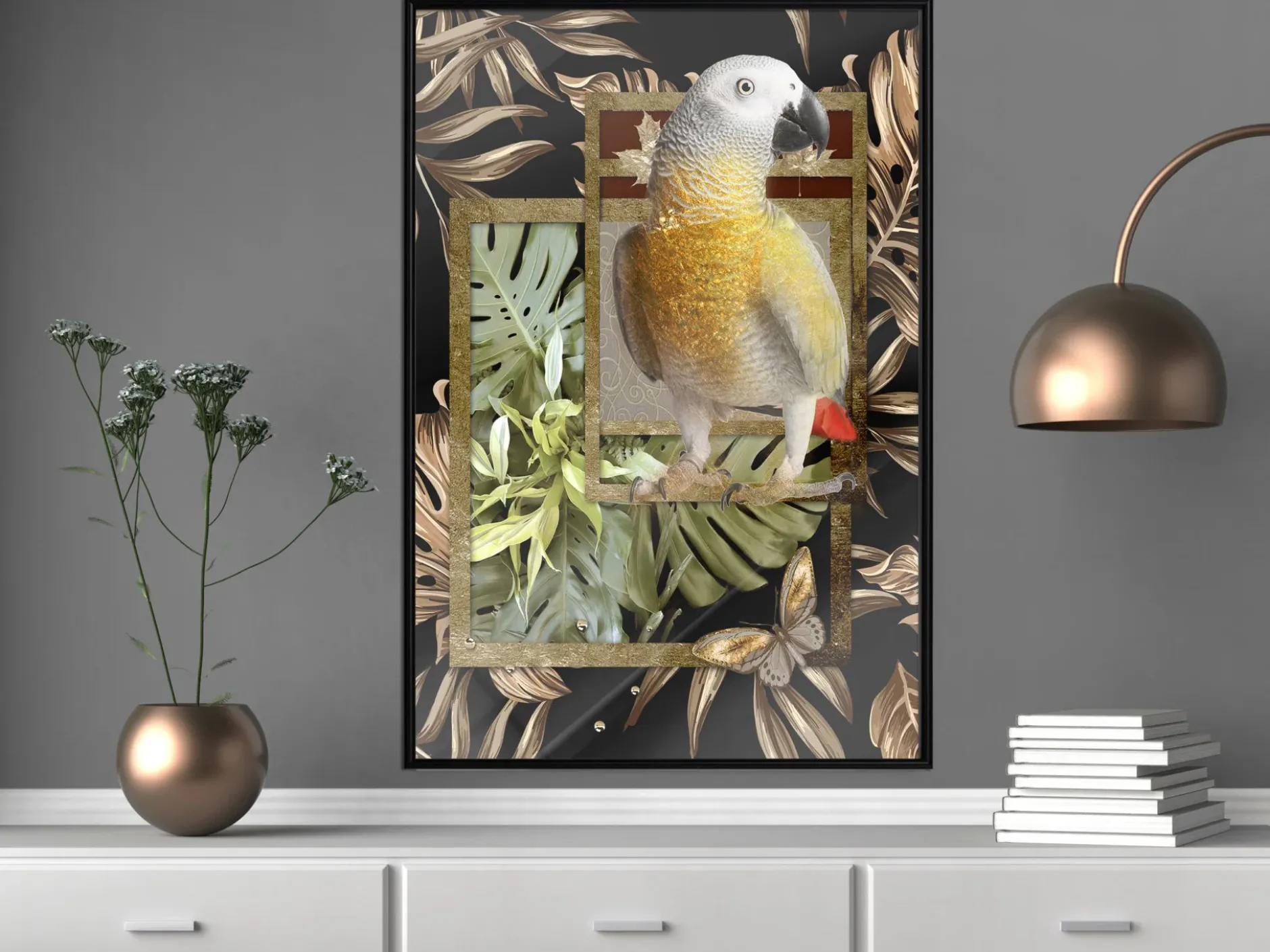 Poster 'Composition with Gold Parrot'