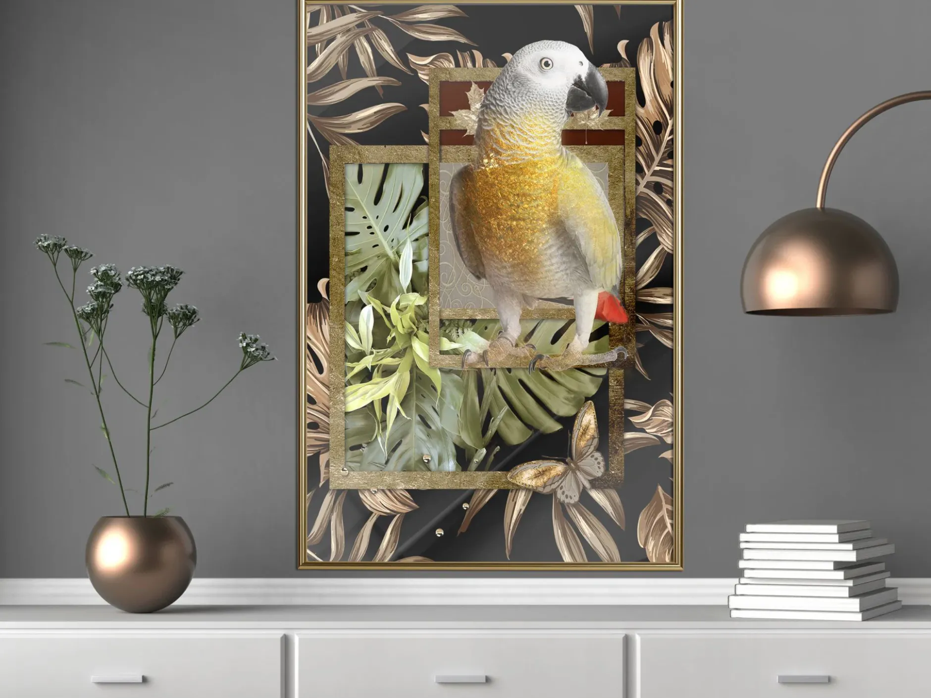 Poster 'Composition with Gold Parrot'