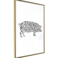 Poster 'Curly Pig'