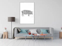 Poster 'Curly Pig'