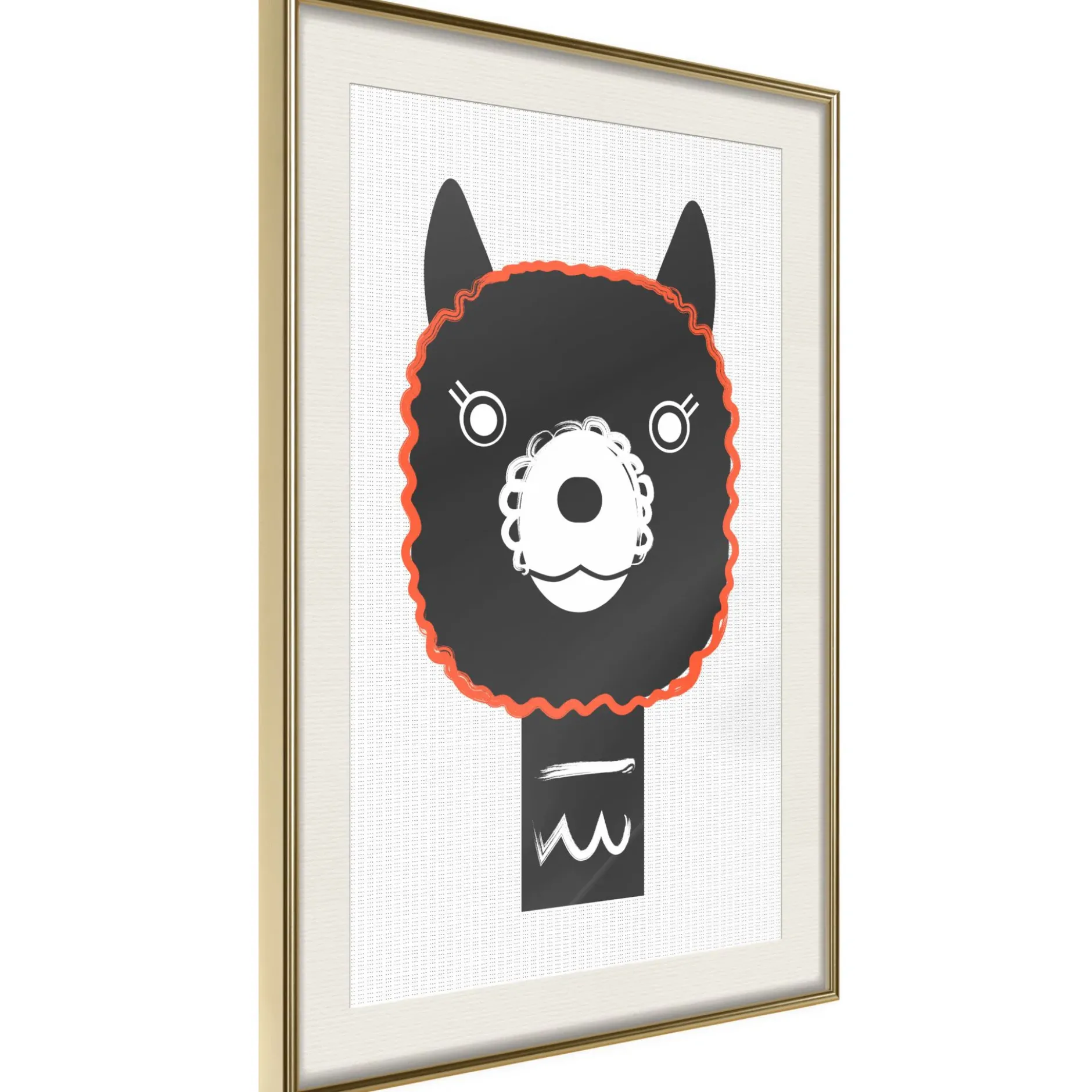 Poster 'Decorative Alpaca'