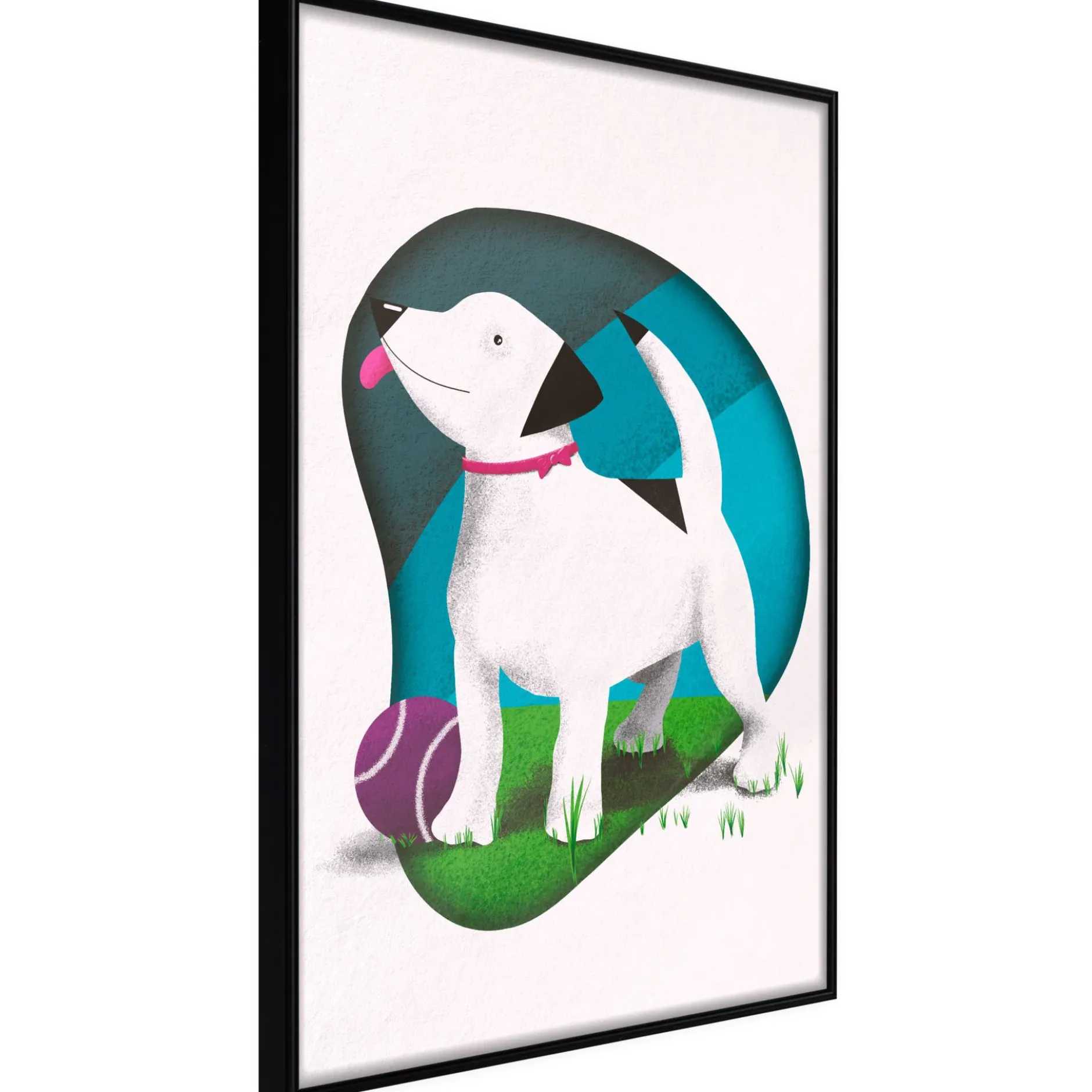 Poster 'Dog and Ball'