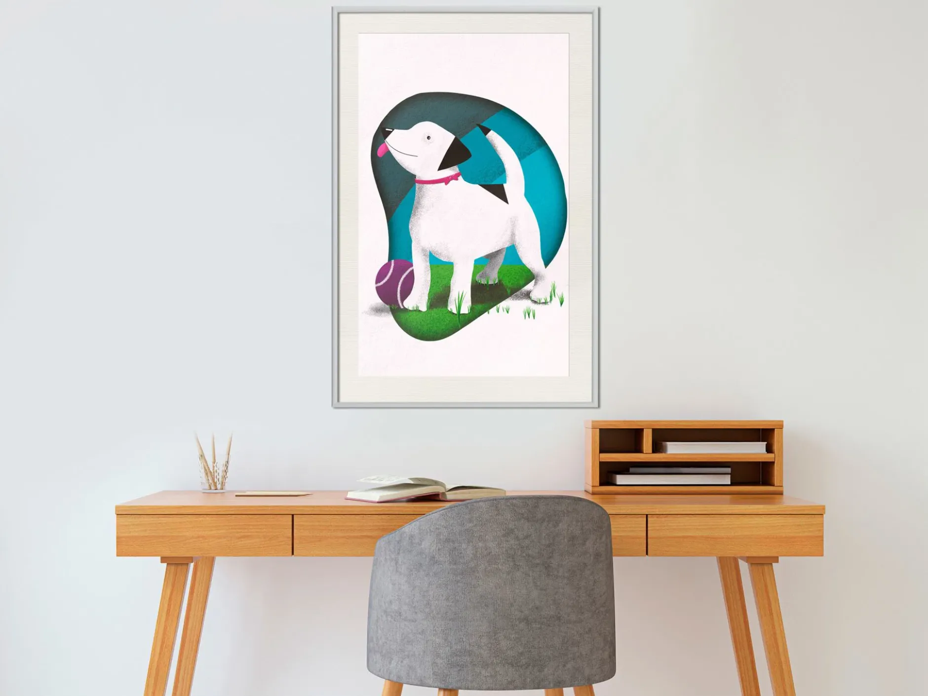 Poster 'Dog and Ball'