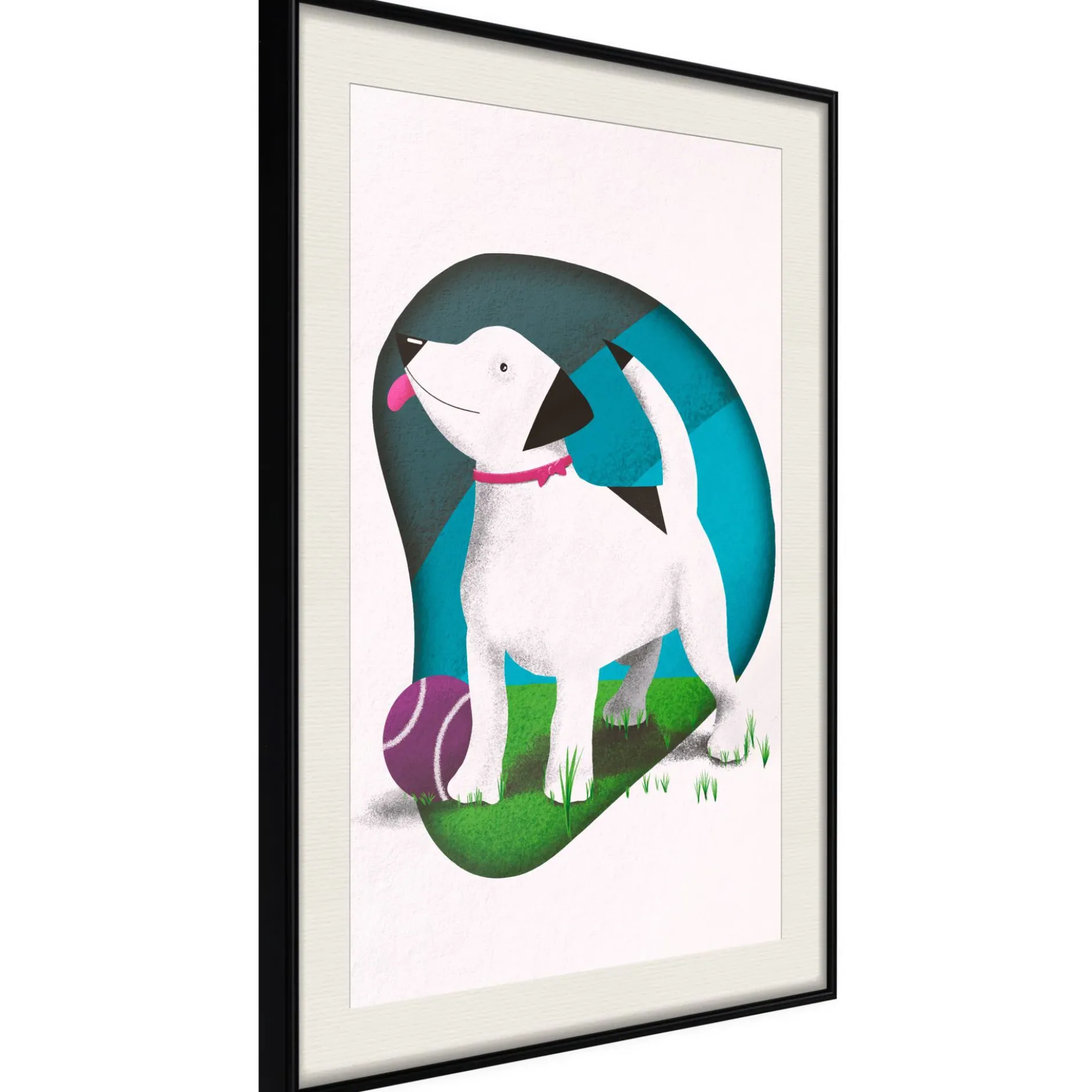 Poster 'Dog and Ball'