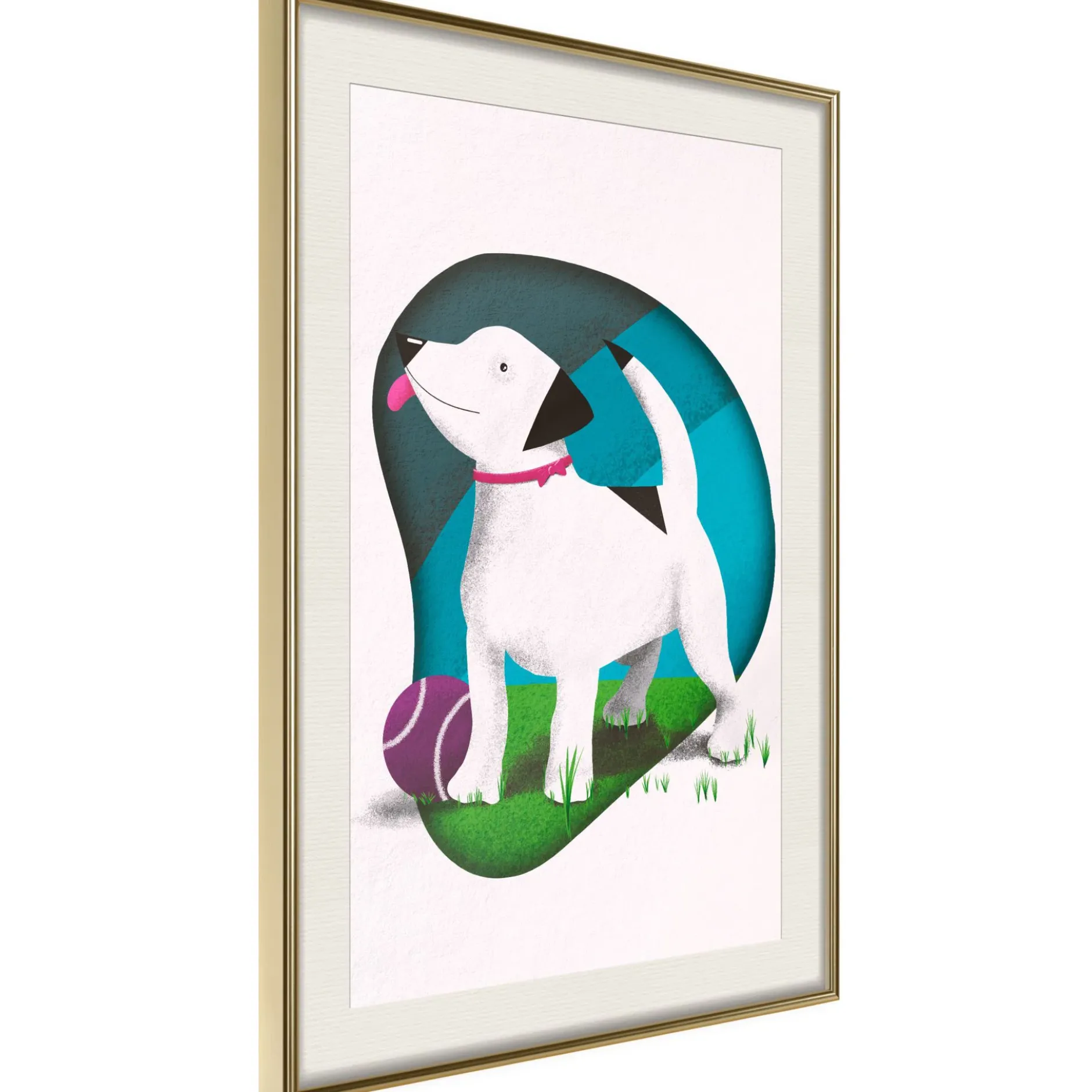 Poster 'Dog and Ball'
