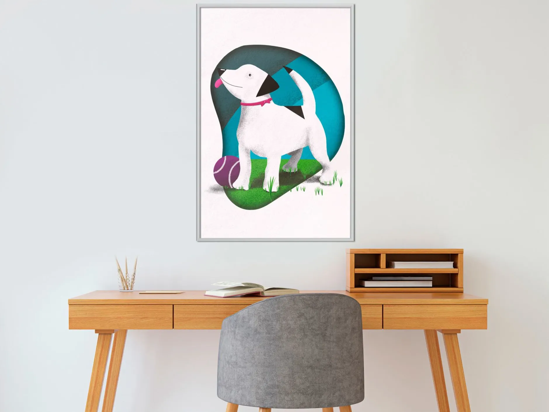 Poster 'Dog and Ball'