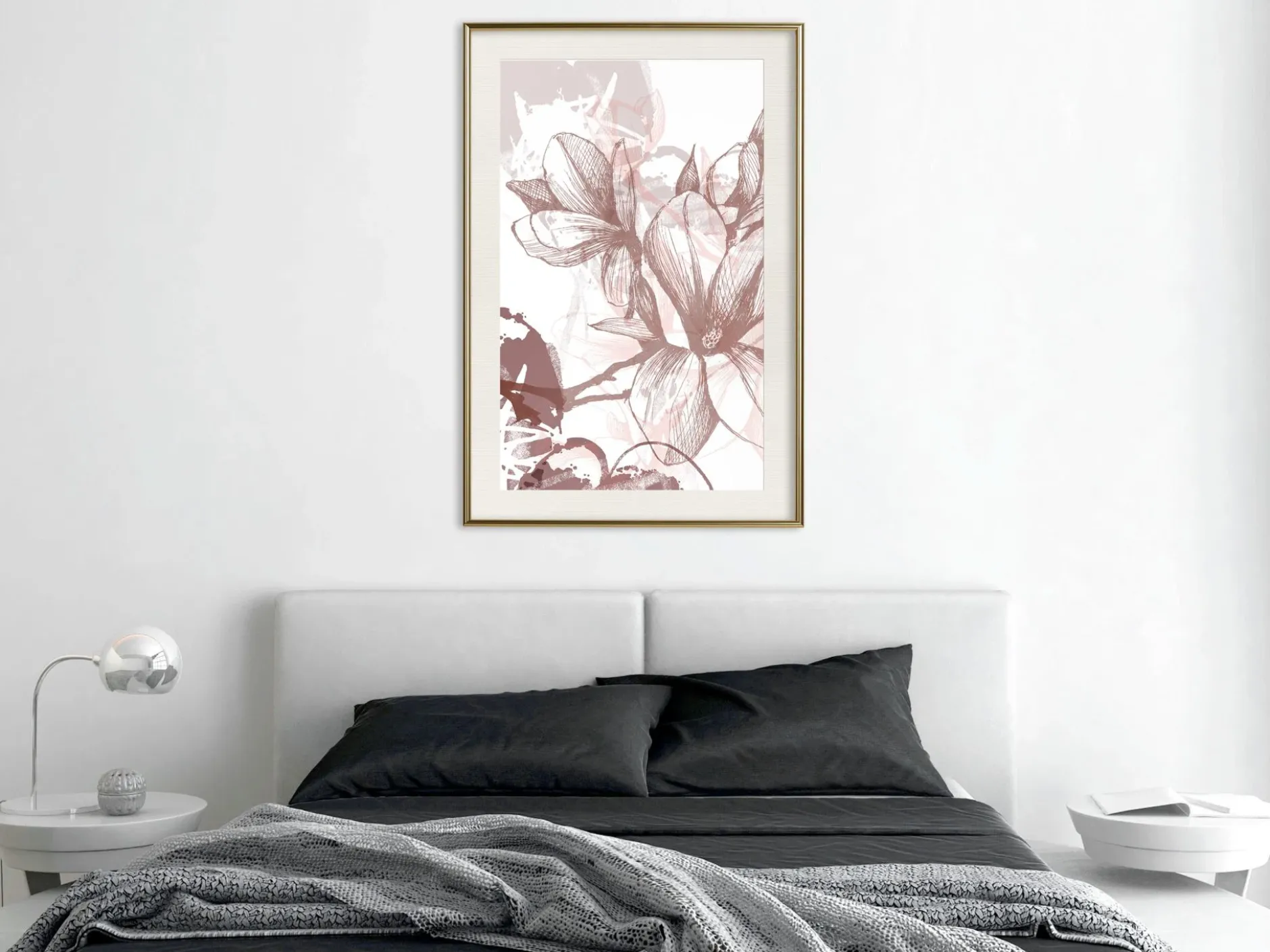 Poster 'Drawn Flower'