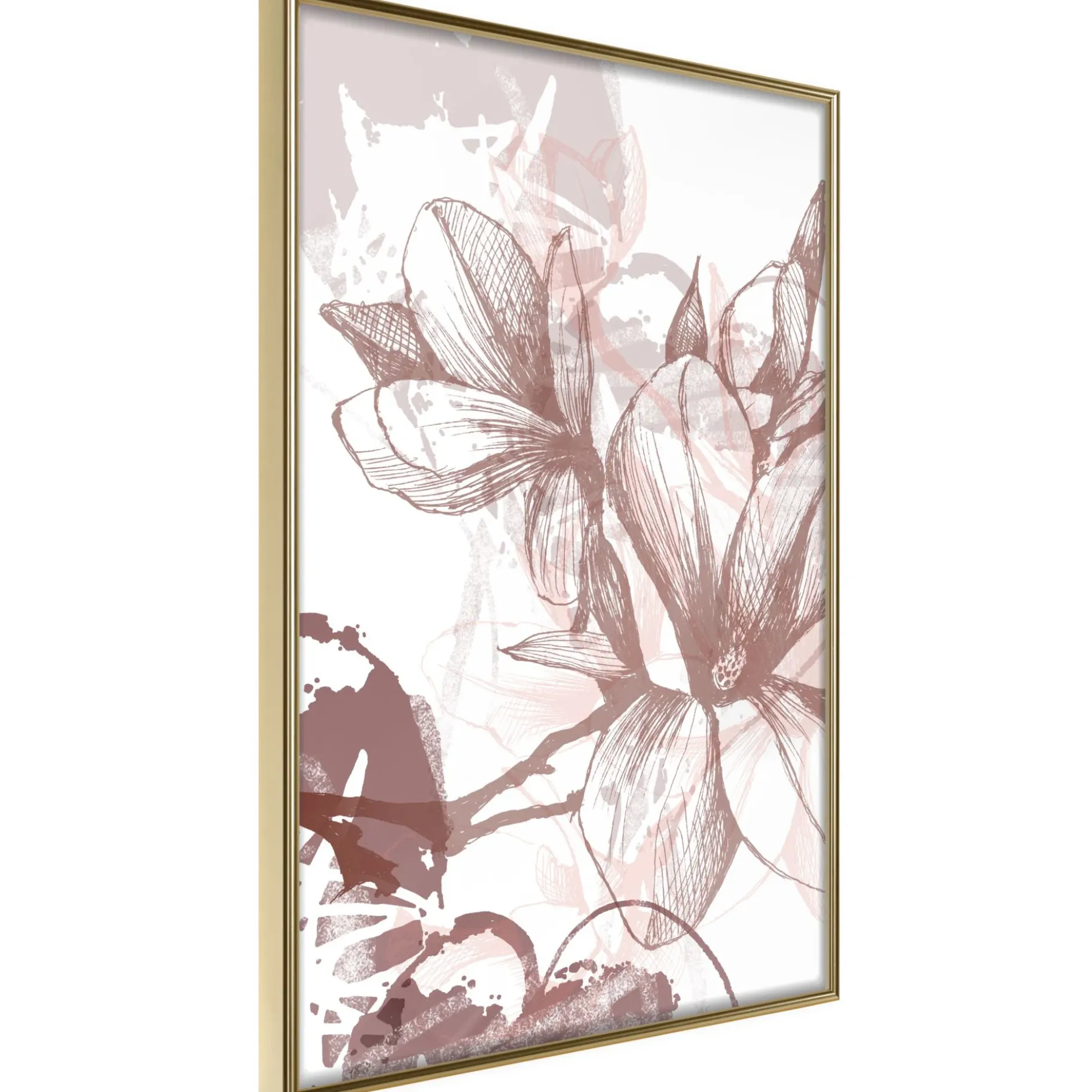 Poster 'Drawn Flower'