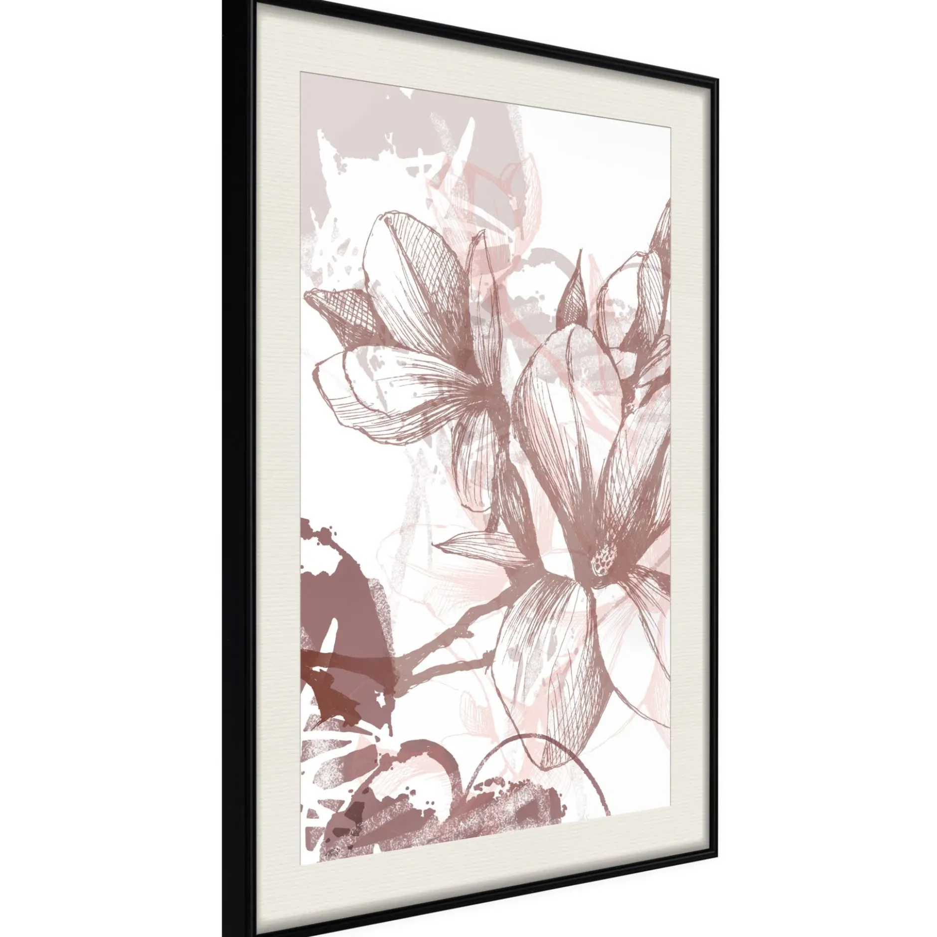 Poster 'Drawn Flower'