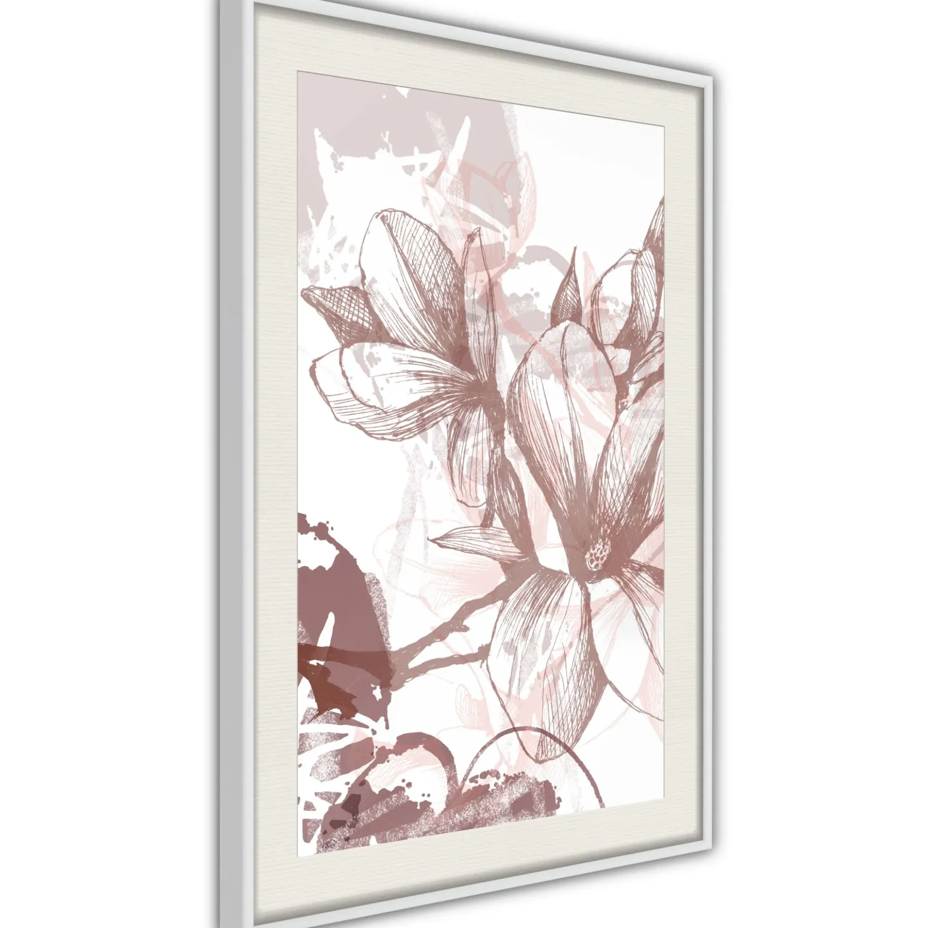 Poster 'Drawn Flower'