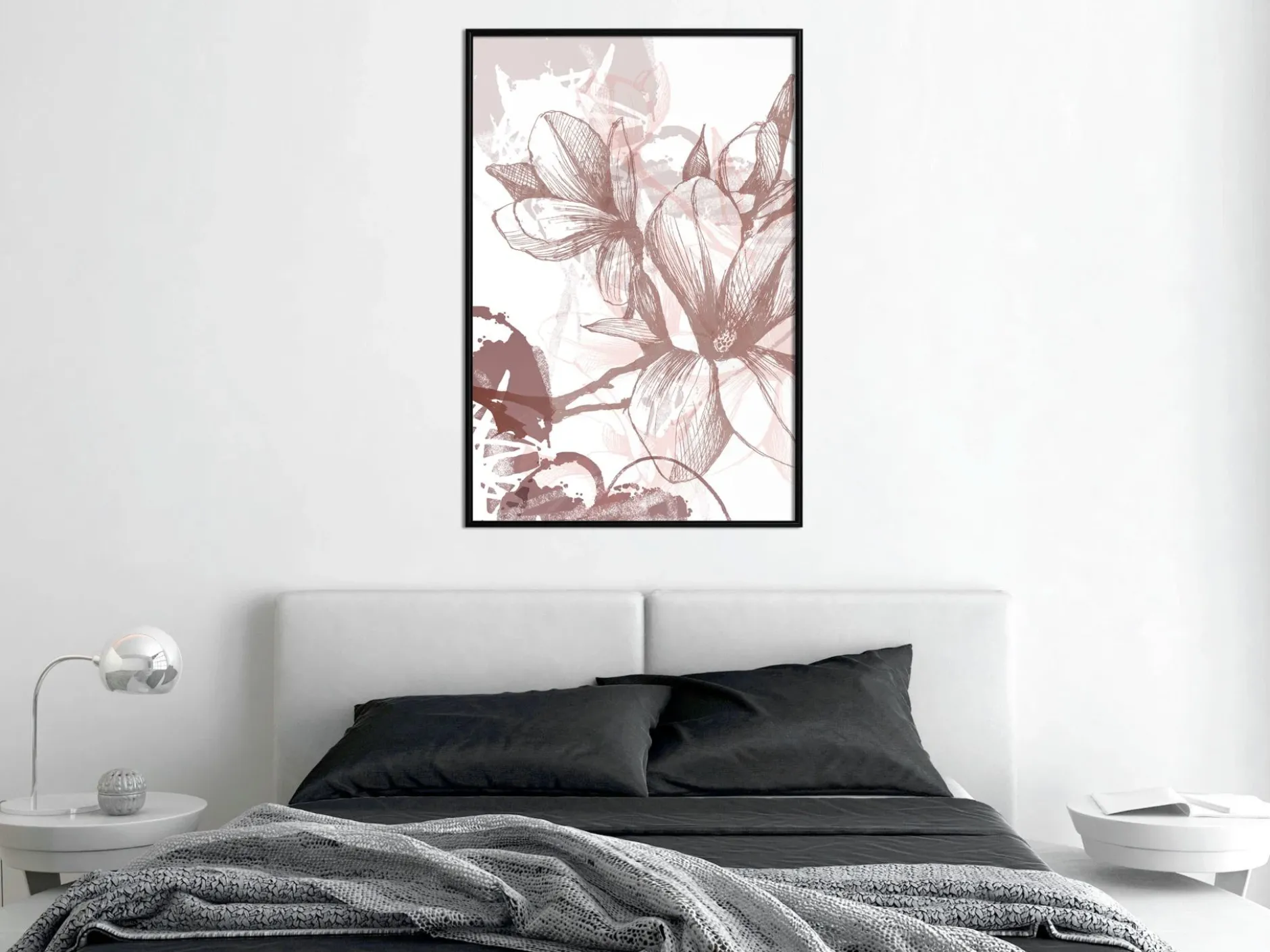 Poster 'Drawn Flower'