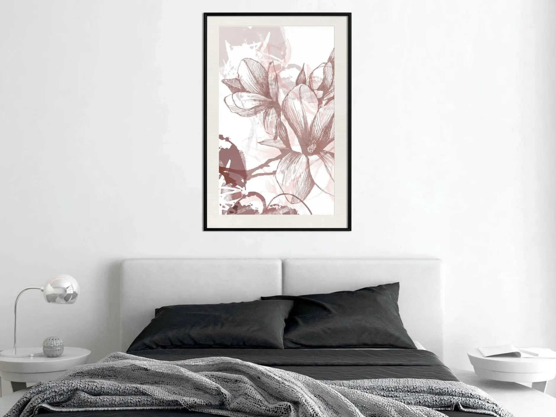 Poster 'Drawn Flower'