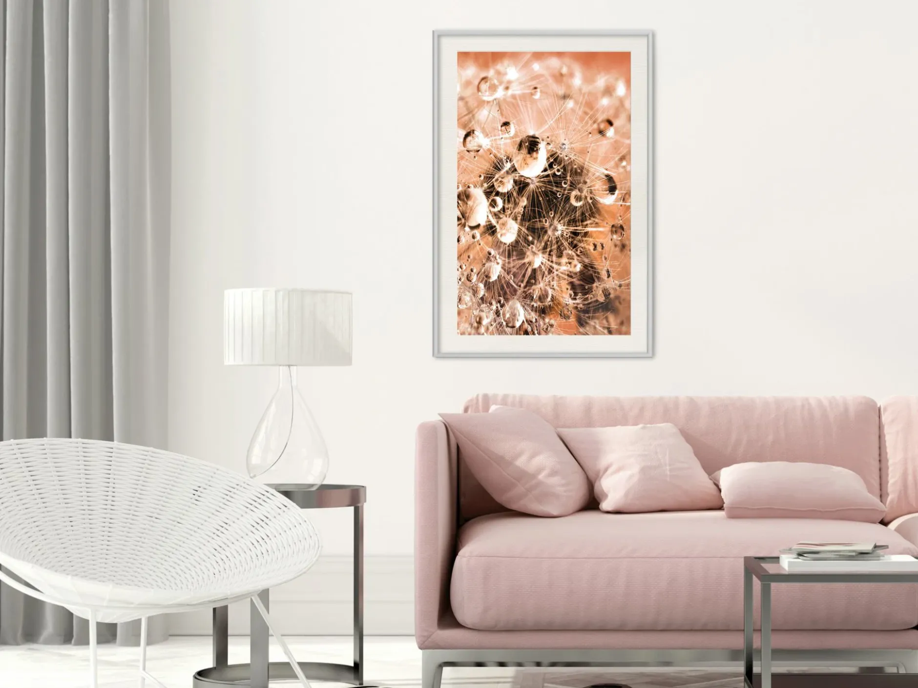 Poster 'Drops on Dandelion'