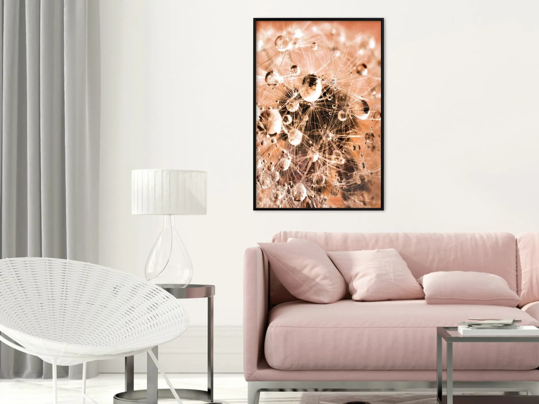 Poster 'Drops on Dandelion'