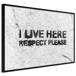 Poster 'I Live Here, Respect Please'