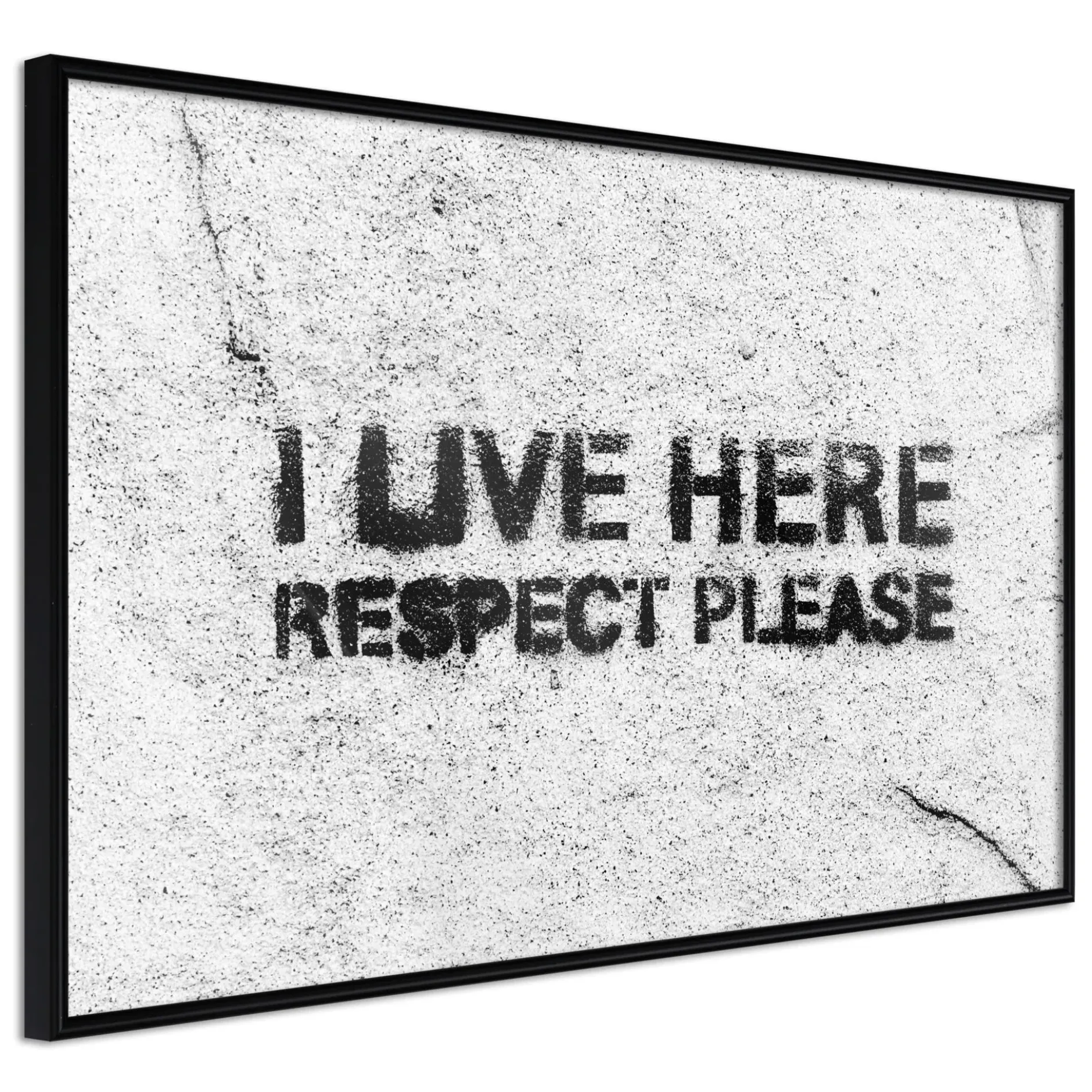 Poster 'I Live Here, Respect Please'