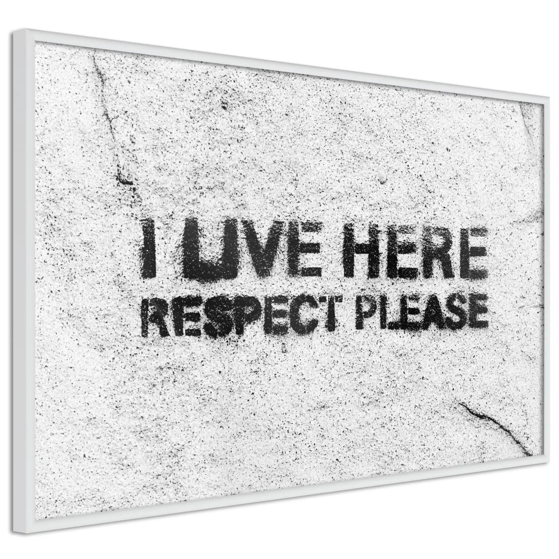 Poster 'I Live Here, Respect Please'